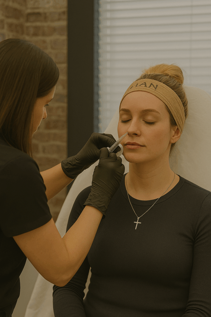 Professional dermal fillers Orlando treatment being administered in a clean clinical setting