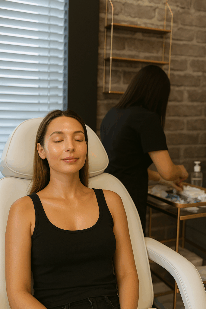 Glowing skin after regenerative aesthetic treatment at Reviv Beauty in Sanford, FL